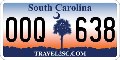 SC license plate OOQ638