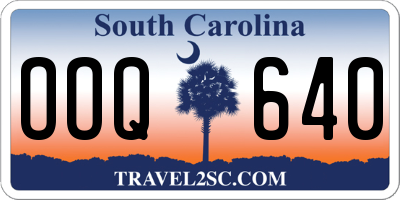 SC license plate OOQ640
