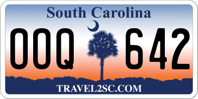 SC license plate OOQ642