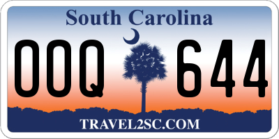 SC license plate OOQ644
