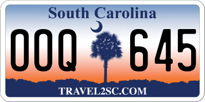 SC license plate OOQ645