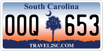 SC license plate OOQ653