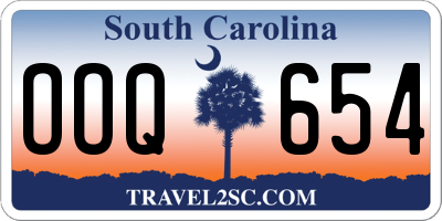 SC license plate OOQ654