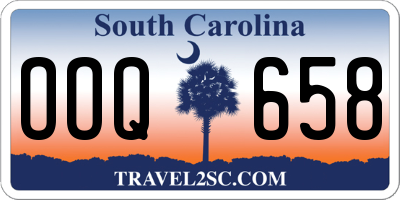 SC license plate OOQ658