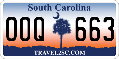 SC license plate OOQ663