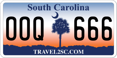 SC license plate OOQ666