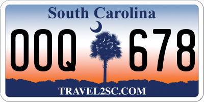 SC license plate OOQ678