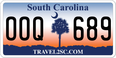 SC license plate OOQ689