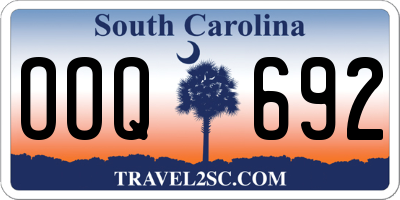 SC license plate OOQ692