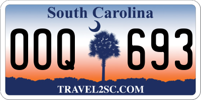 SC license plate OOQ693