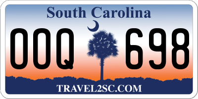 SC license plate OOQ698