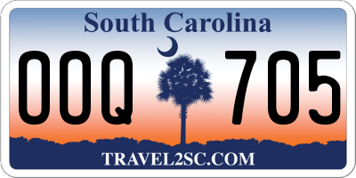 SC license plate OOQ705