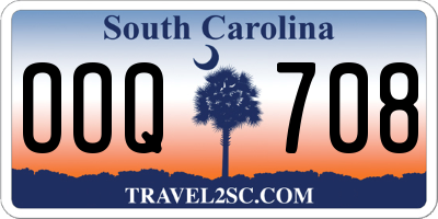 SC license plate OOQ708