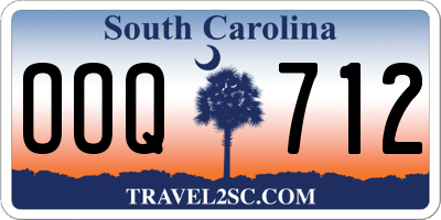 SC license plate OOQ712