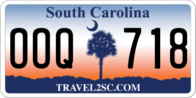 SC license plate OOQ718