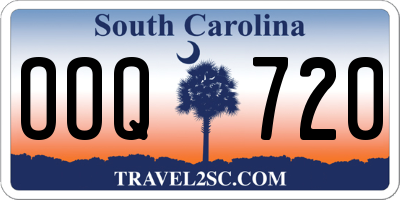 SC license plate OOQ720