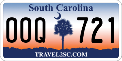 SC license plate OOQ721