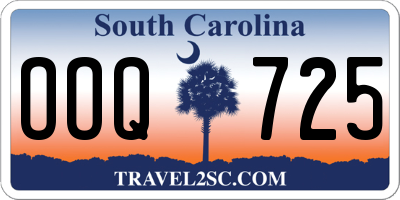 SC license plate OOQ725
