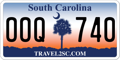 SC license plate OOQ740