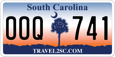 SC license plate OOQ741