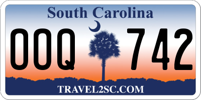 SC license plate OOQ742