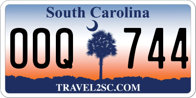 SC license plate OOQ744