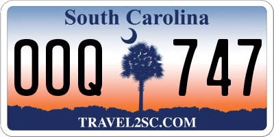 SC license plate OOQ747