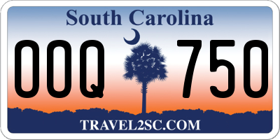 SC license plate OOQ750