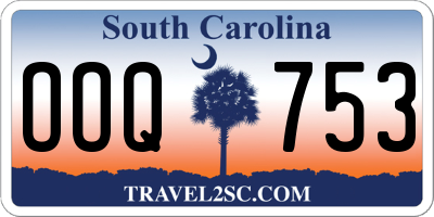 SC license plate OOQ753