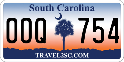 SC license plate OOQ754