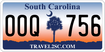 SC license plate OOQ756