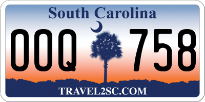 SC license plate OOQ758