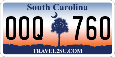 SC license plate OOQ760