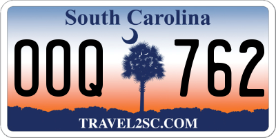 SC license plate OOQ762
