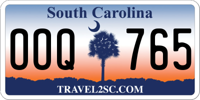 SC license plate OOQ765