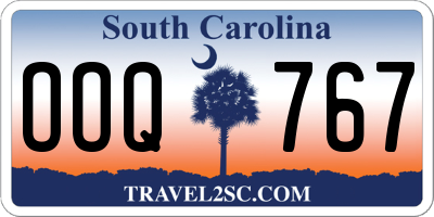 SC license plate OOQ767