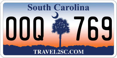 SC license plate OOQ769