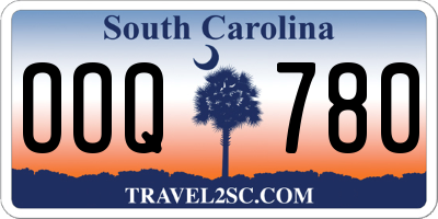 SC license plate OOQ780