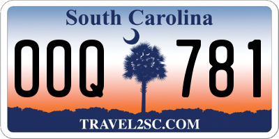 SC license plate OOQ781