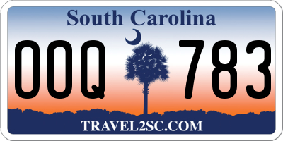 SC license plate OOQ783