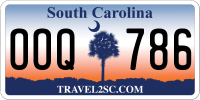 SC license plate OOQ786