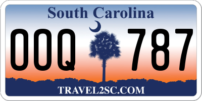 SC license plate OOQ787