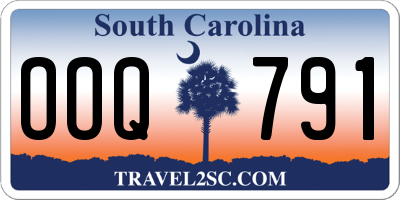 SC license plate OOQ791