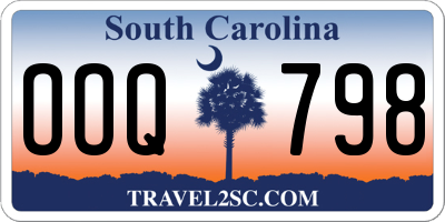 SC license plate OOQ798