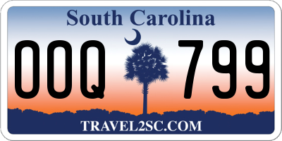 SC license plate OOQ799