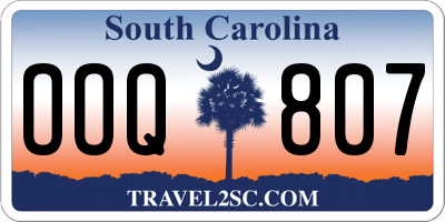 SC license plate OOQ807