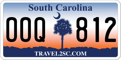 SC license plate OOQ812