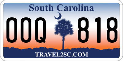 SC license plate OOQ818