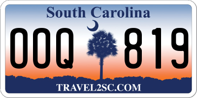 SC license plate OOQ819