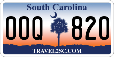 SC license plate OOQ820